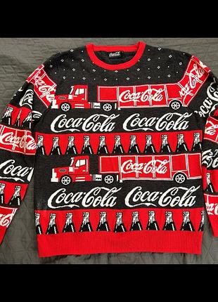 Светр coca-cola різдвяний светр, зимовий светр ugly sweater