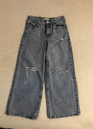 Джинси для підлітків zara wide leg блакитні 11-12р