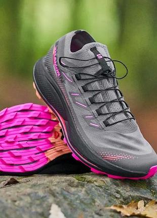 Кросівки salomon pulsar trail pro 2 сірі з рожевим 39, 40, 42 розміри