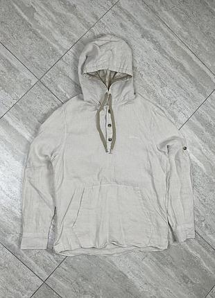 Luis trenker  linen blend hoodie beige size s кофта худі льон