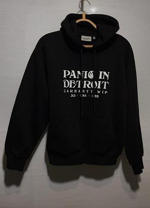 Чорне худі carhartt wip panic in detroit xs малий розмір оверсайз