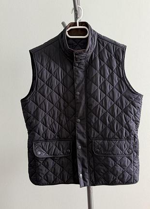 Чоловічий жилет barbour new lowerdale mgi0245ny71 cиній regular fit стьобаний