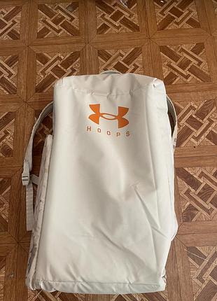 Спортивний рюкзак-сумка under armour hoops білий