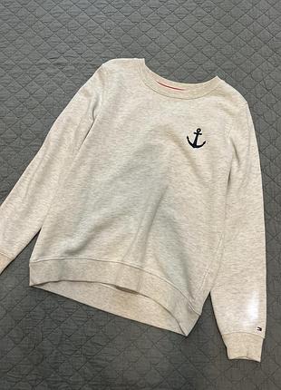 Світшот жіночий tommy hilfiger сірий з якорем
