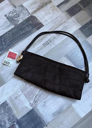 Сумка h&m коричнева маленька через на плече