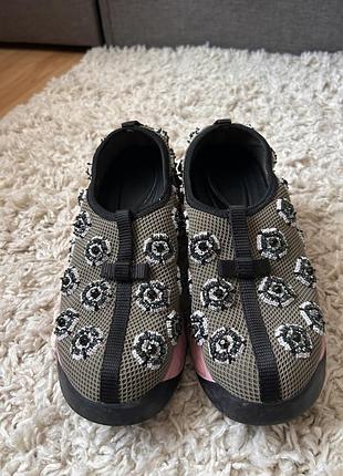 Кросівки жіночі christian dior fusion embellished sneakers сірі