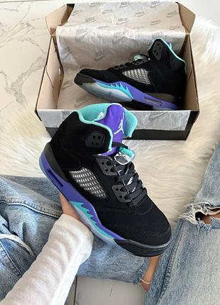 Кросівки jordan 5 black grape