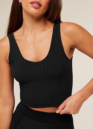 Gymshark luxe tank  женская спортивная кроп-майка