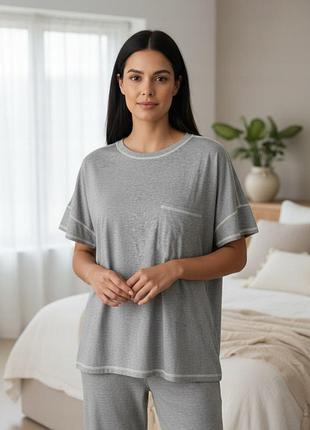 Футболка пижамная intimissimi из премиального хлопка supima
