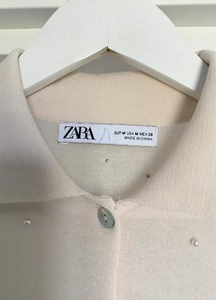 Кофта, топ, кардиган zara с декором, м 4