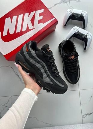 Кроссовки nike air max 95 black orange grey арт 0241