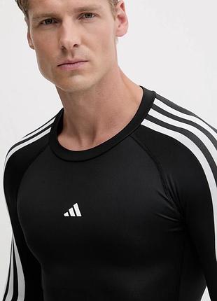 Спортивна кофта чоловіча adidas performance techfit чорна 3