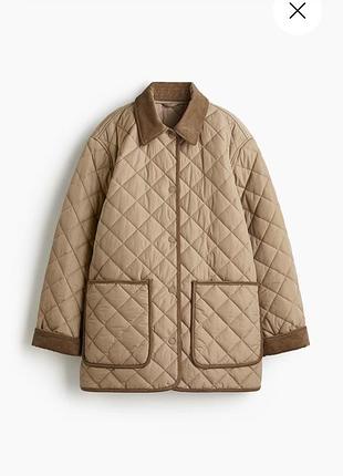 Стьогана куртка пальто оверсайз курточка h&m