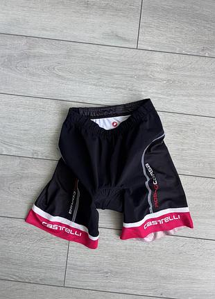 Жіночі велосипедні шорти кастеллі castelli rosso corsa size s с розмір велошорти вело шорти оригінал
