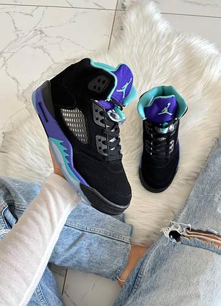 Кроссовки jordan 5 black grape арт 2029 8