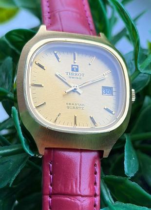 Tissot seastar quartz swiss made — вінтажний швейцарський годинник, позолота