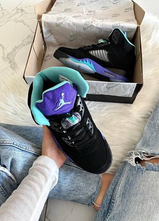 Кросівки jordan 5 black grape  арт 2029 4