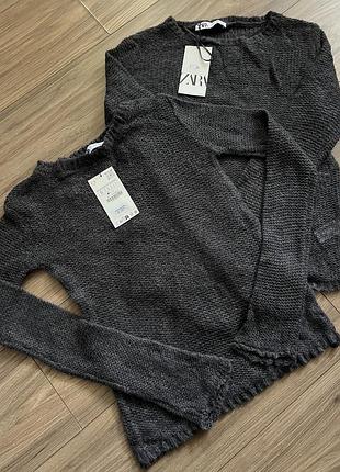 Лонгслів жіночий zara сірий