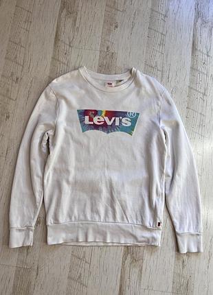 Стильна біла кофта світшот levis 2