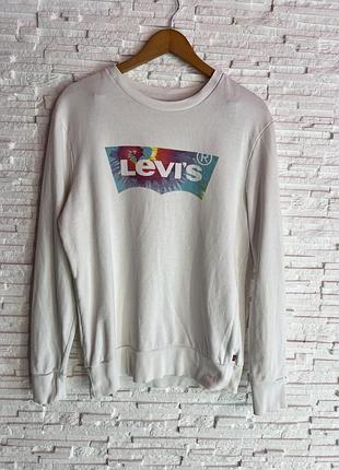 Стильна біла кофта світшот levis 3