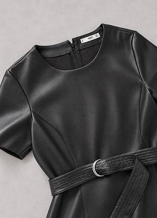 Шкіряна чорна сукня mango 🖤 2