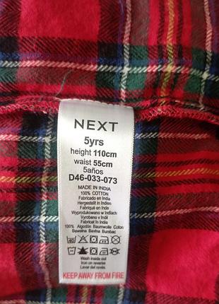 Красное платье в клетку next для девочки 5 лет 6