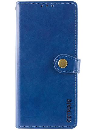Кожаный чехол-книжка getman gallant (pu) для motorola moto g75 5g