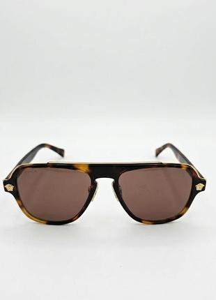 Сонцезахисні окуляри унісекс versace medusa aviator tortoiseshell
