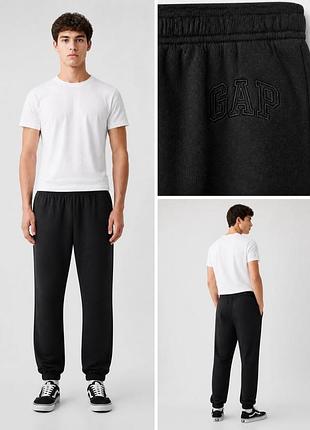 Gap logo joggers black / геп мужские спортивные штаны черные | оригинал | m, l, xl