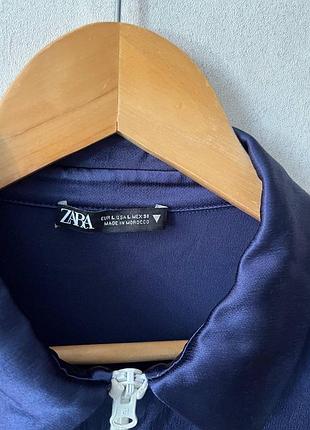 Сатиновий піджак-бомбер zara 9