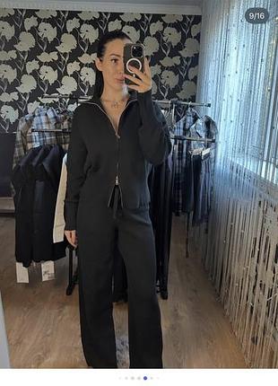 Костюм жіночий трикотажний, чорний, one size, 80% котон, 20% поліестер
