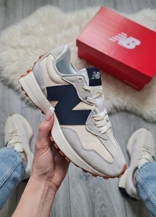 New balance 327 white/ grey/navy 3