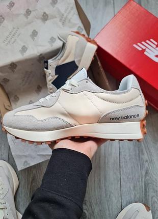 New balance 327 white/ grey/navy 4