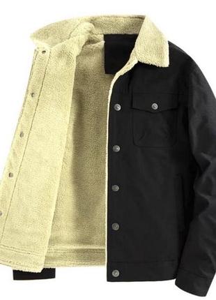 Men's trucker jackets, повсякденна куртка, тепла бавовняна карго-куртка з 5 кишенями; розмір xl