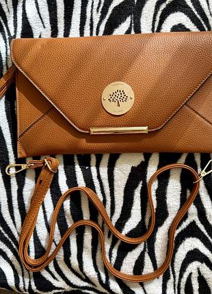 Клатч жіночий mulberry теракотовий з екошкіри
