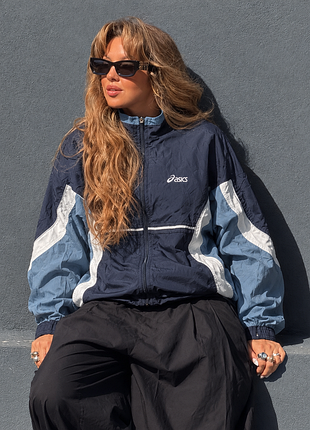 Винтажная ветровкаasics / спортивная куртка / track jacket/ олимпийка