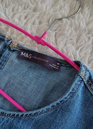 Котонова джинсова міді сукня m&s 5