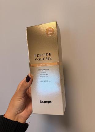 Крем для обличчя dr.pepti peptide volume антивіковий для обличчя та шиї з масажним аплікатором