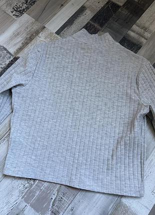 Кофта кроп топ сіра h&m 4