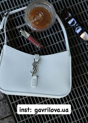 Сумочка hobo le 5 a 7 bag in white/silver🤍