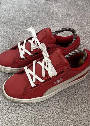 Кросівки puma basket heart red white