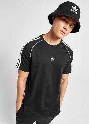 Чоловіча чорна котонова футболка adidas адідас оригінал