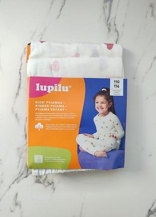 Хлопковая пижама для девочки от немецкого бренда lupilu