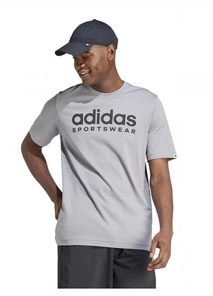 Чоловіча сіра котонова футболка adidas адідас оригінал