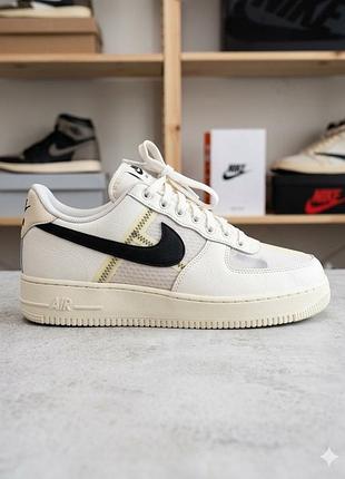Чоловічі кроссівки nike air force 1 '07 low lv8 transparent white black