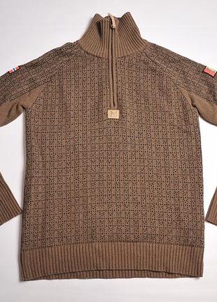 Мужской шерстяной + акрил свитер lars monsen wool blend sweater - s как fjallraven barbour lundhags