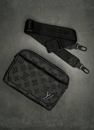 Чоловіча чорна сумка louis vuitton
