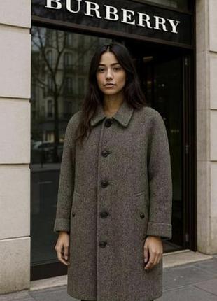 Пальто жіноче burberry зимове шерстяне сіре