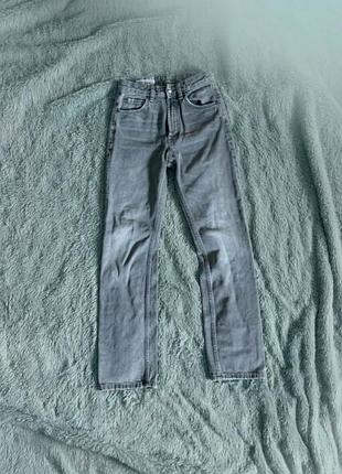 Прямі сірі джинси з високою посадкою eur 34 (xs) 🩶 | basic / y2k / vintage / straight leg