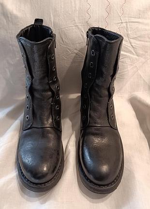 Черевики , берци жіночі moma boots чорні, розмір 40, довжина устілки 27+ см, шкіра
